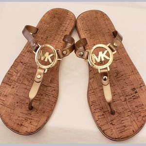 Michael Kors Golden Charm Jelly Sandals Flip Flops